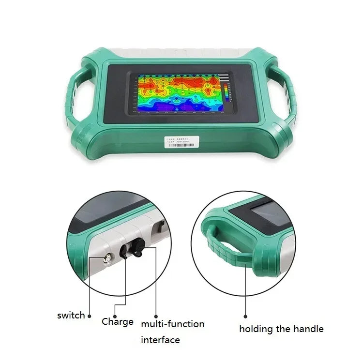 AIDU ADMT-300S-X 300M Underground Water Detector, Automatic Imaging, Precise and Stable, Adjustable Depth, 7-inch Touch Screen